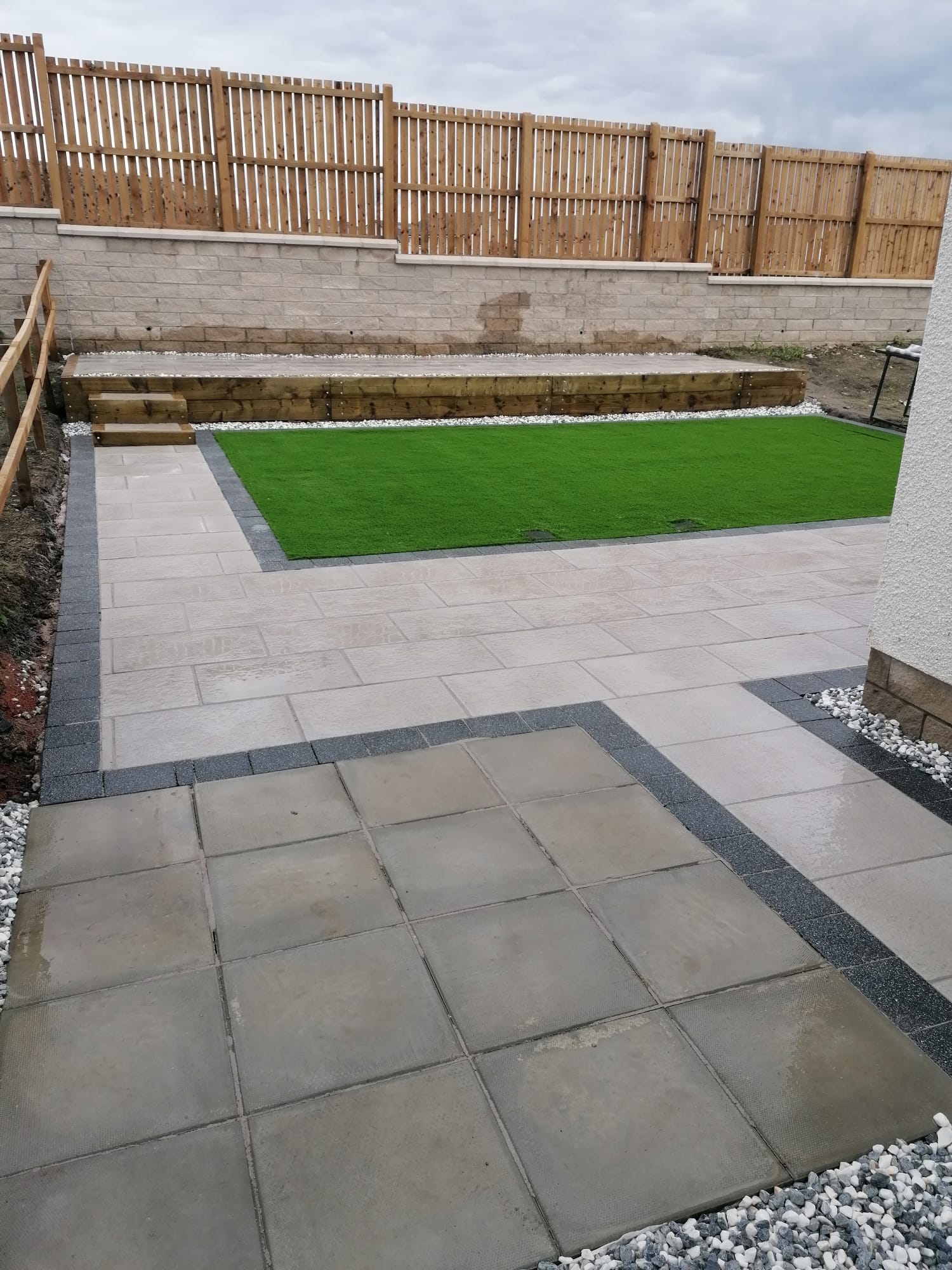 Landscaped garden patio